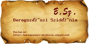Beregszászi Szidónia névjegykártya